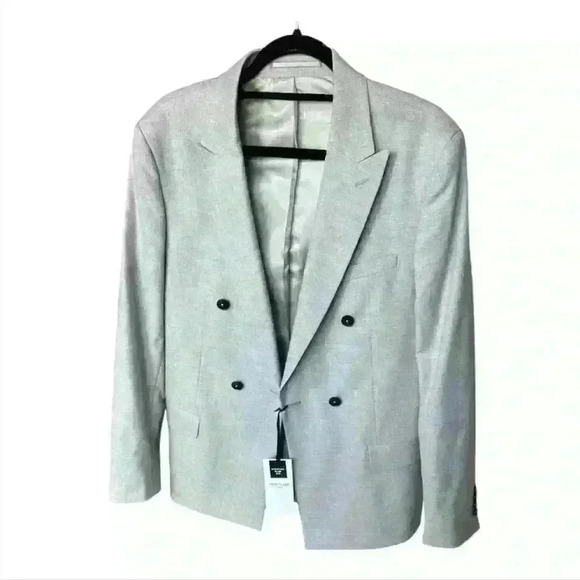 River Island London grey blazer size 38R/97R - Picture 1 of 6